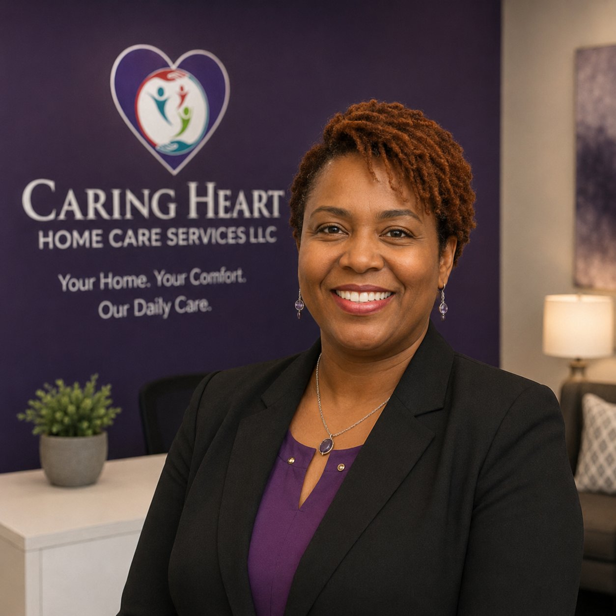 Mary Jane, Office Manager of Caring Heart Home Care Services